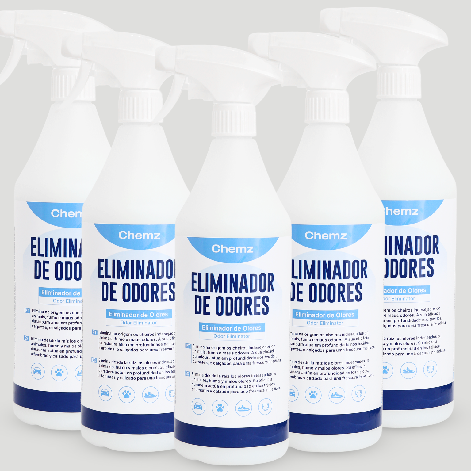 Chemz - Eliminador de Odores SEM PERFUME - Formato Poupança 5 Litros
