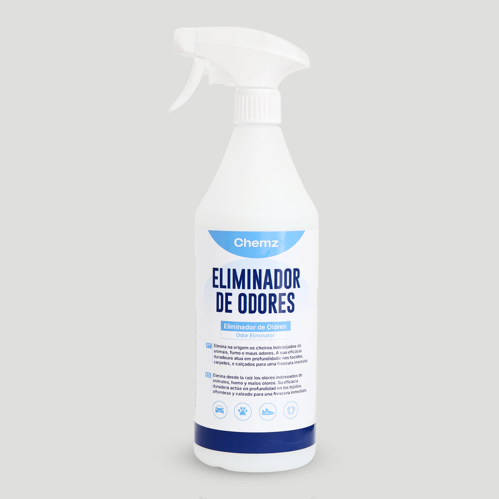Chemz - Eliminador de Odores SEM PERFUME Profissional - Odores de Animais, Urina, Carpetes, Sofás, Tecidos, Sapatos. - 1000ml