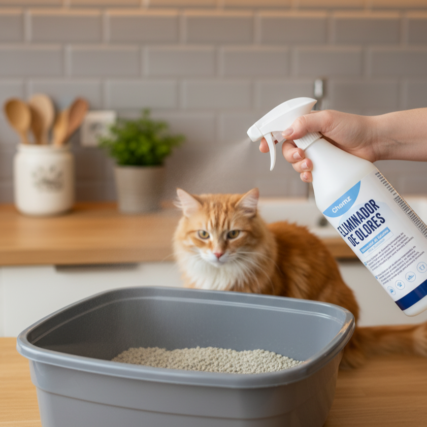 Chemz - Eliminador de Odores SEM PERFUME Profissional - Odores de Animais, Urina, Carpetes, Sofás, Tecidos, Sapatos. - 1000ml