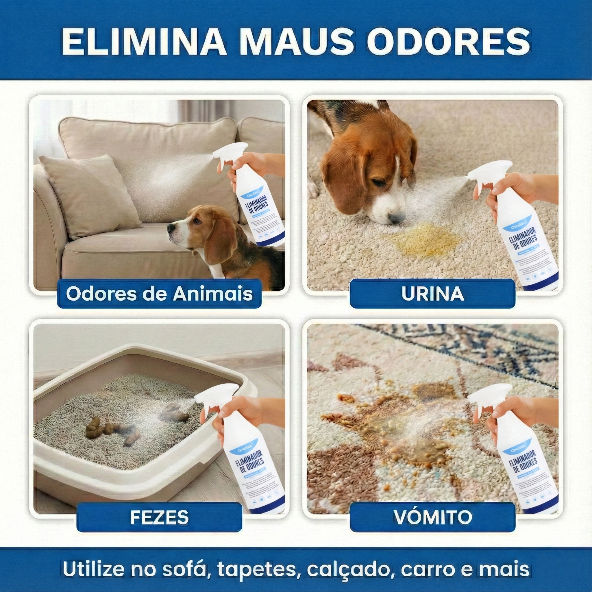 Chemz - Eliminador de Odores PERFUMADO Profissional - Odores de Animais, Urina, Carpetes, Sofás, Tecidos, Sapatos. - 1000ml  - PACK 2 UNIDADES